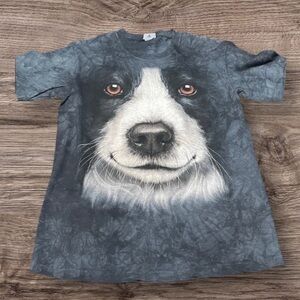 The Mountain Black and White Dog Face T-Shirt